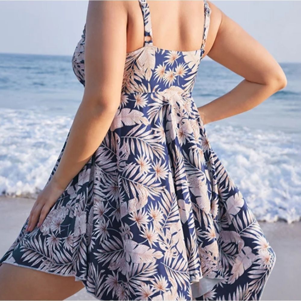 NWT BloomChic tropical blue swim top 12/L - Picture 3 of 13